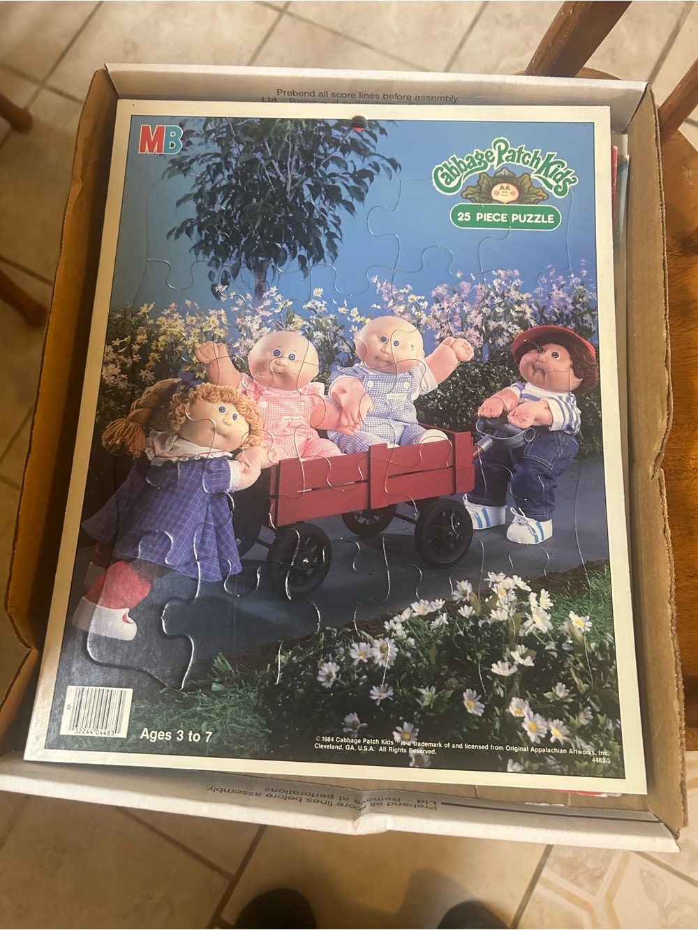 “Kids riding the wagon” Cabbage Patch Kids 25-Piece Kids Puzzle - Blue Scene